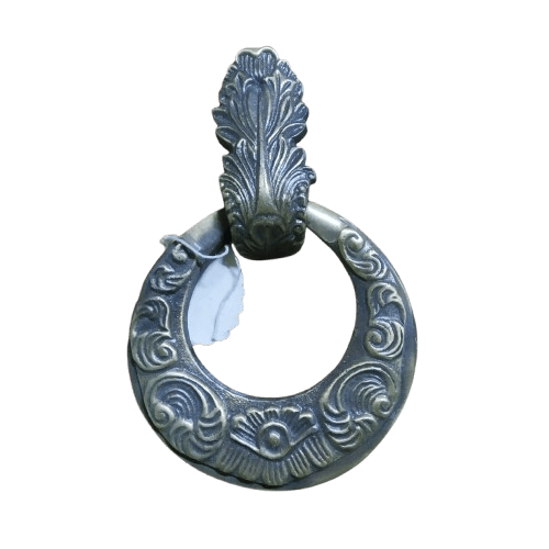 BRASS EMBOSSED DOOR KNOCKER (ANTIQUE)